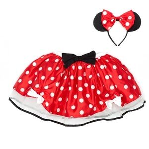 Disney Store Minnie Mouse Girls Juniors Tutu Costume & Accessory Size 13/14 NEW